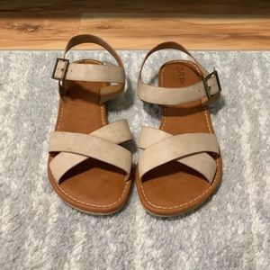 Tan sandals with buckle straps sz 7.5